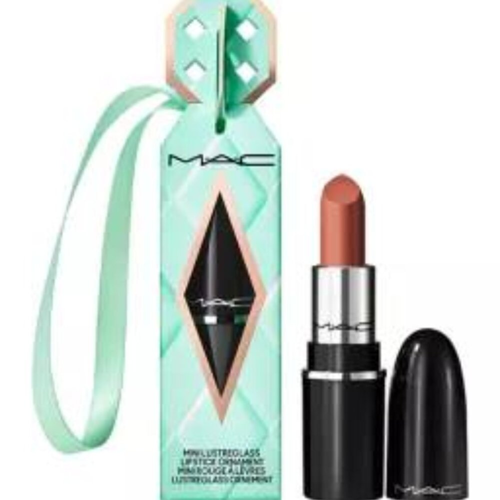 MAC Lustreglass Mini Lip 'Thanks Its Mac'- in ornament box- NWT